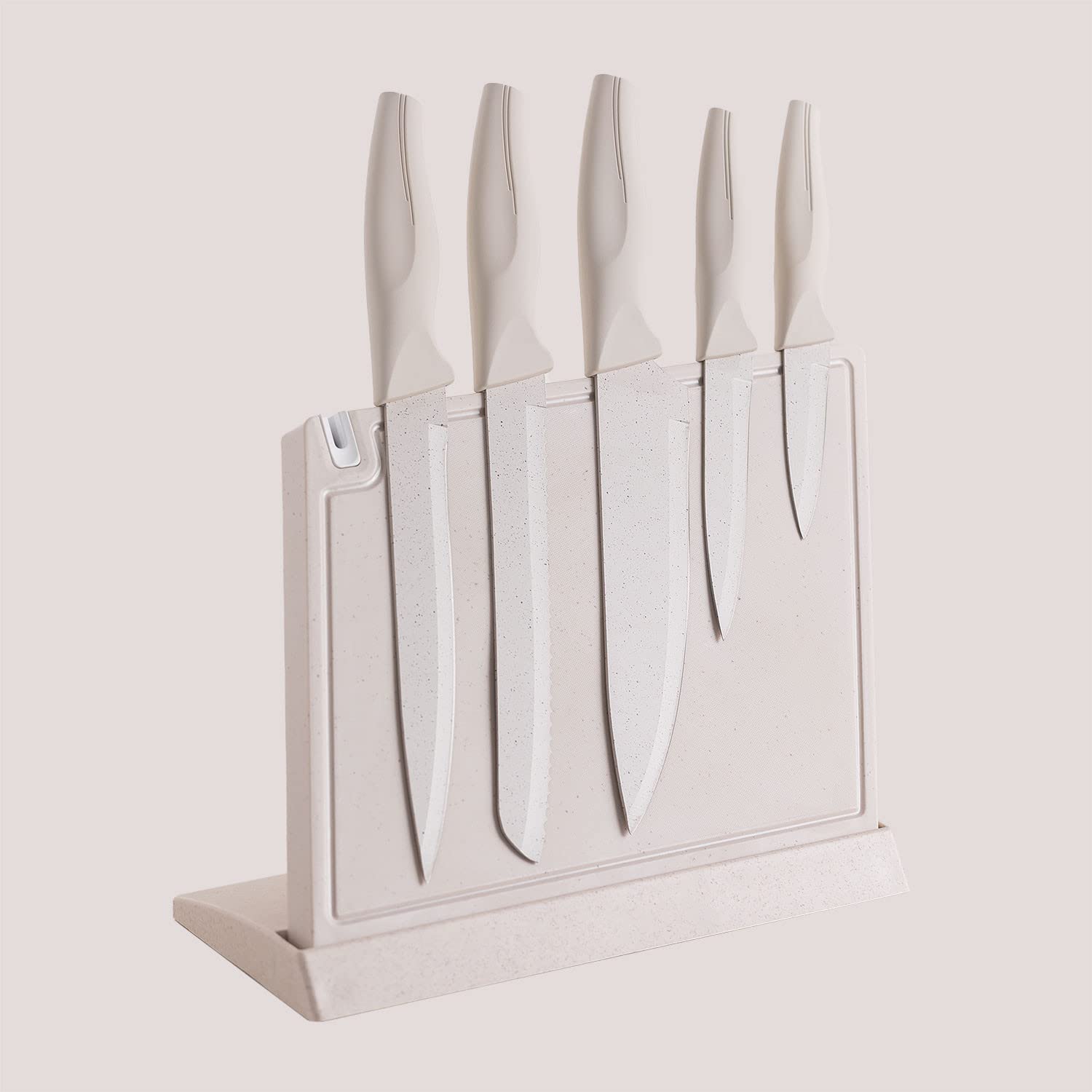 Sklum Cobo Gardenia Set 5 Coltelli da Cucina Bianco Acciaio