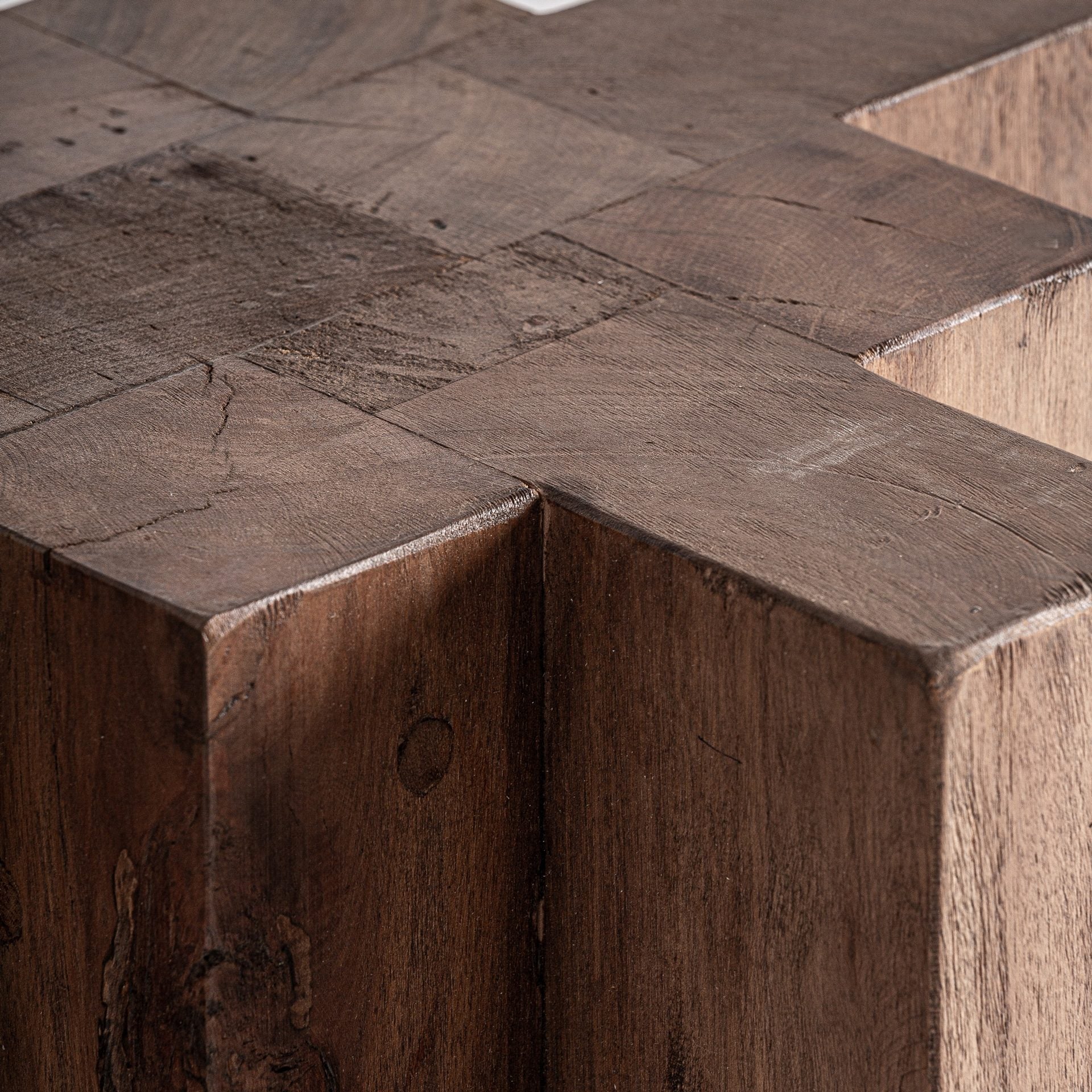 Bambua Brutalist Tavolino in Legno Sal
