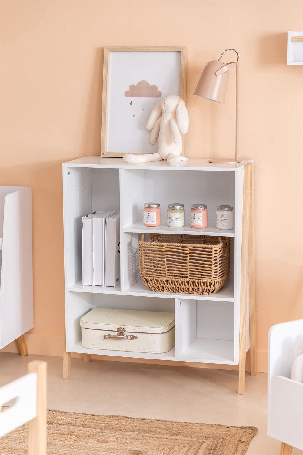 Sklum Belfy Kids scaffale bianco 70 cm legno