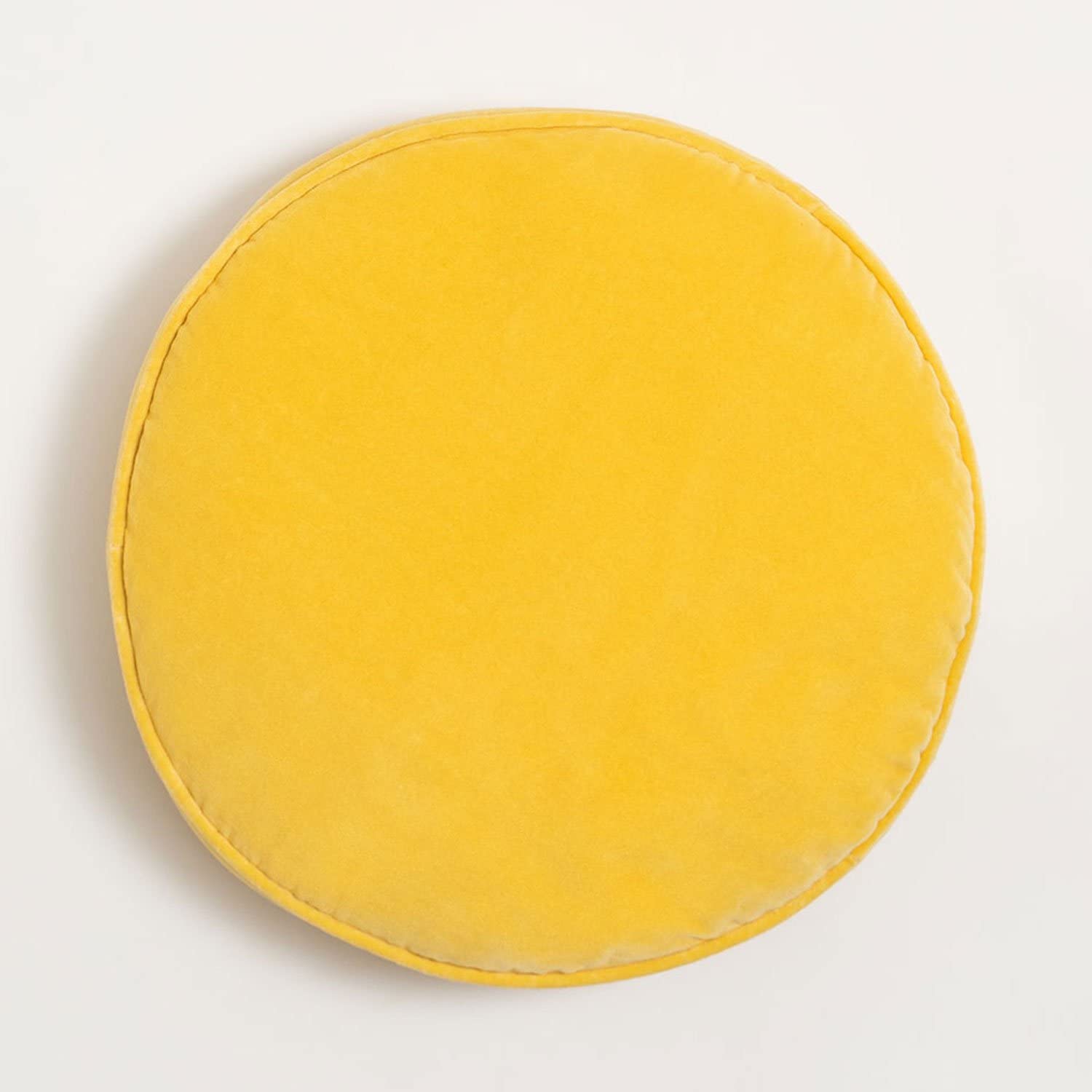 Sklum Kapi cuscino rotondo in velluto giallo curry Ø40 cm