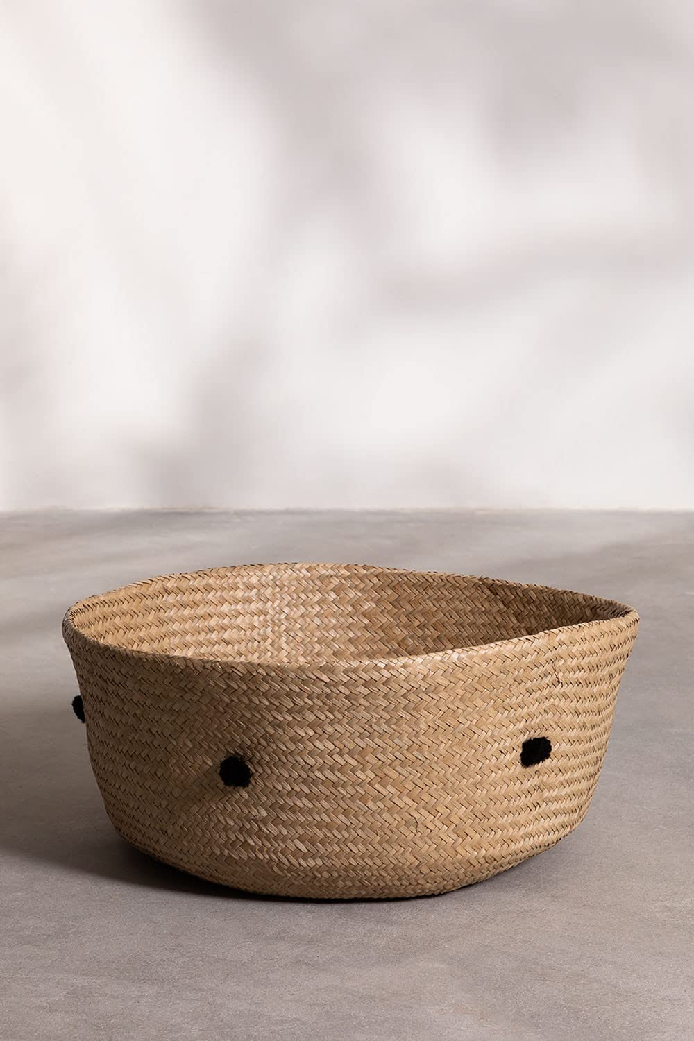 Sklum Kahs Pompy Cesto Giunco Nero Ø50 cm