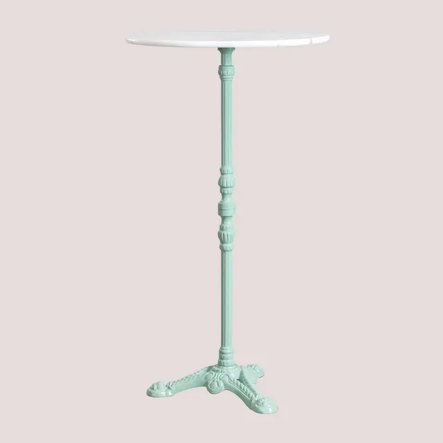 Sklum Moka tavolo bar alto tondo Ø60 verde marmo
