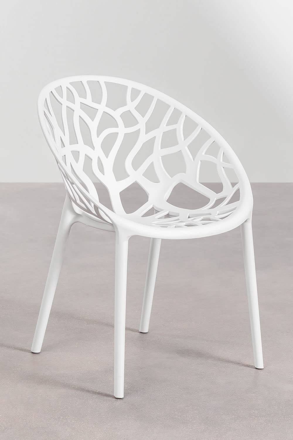 Sklum Ores sedia da giardino bianca impilabile