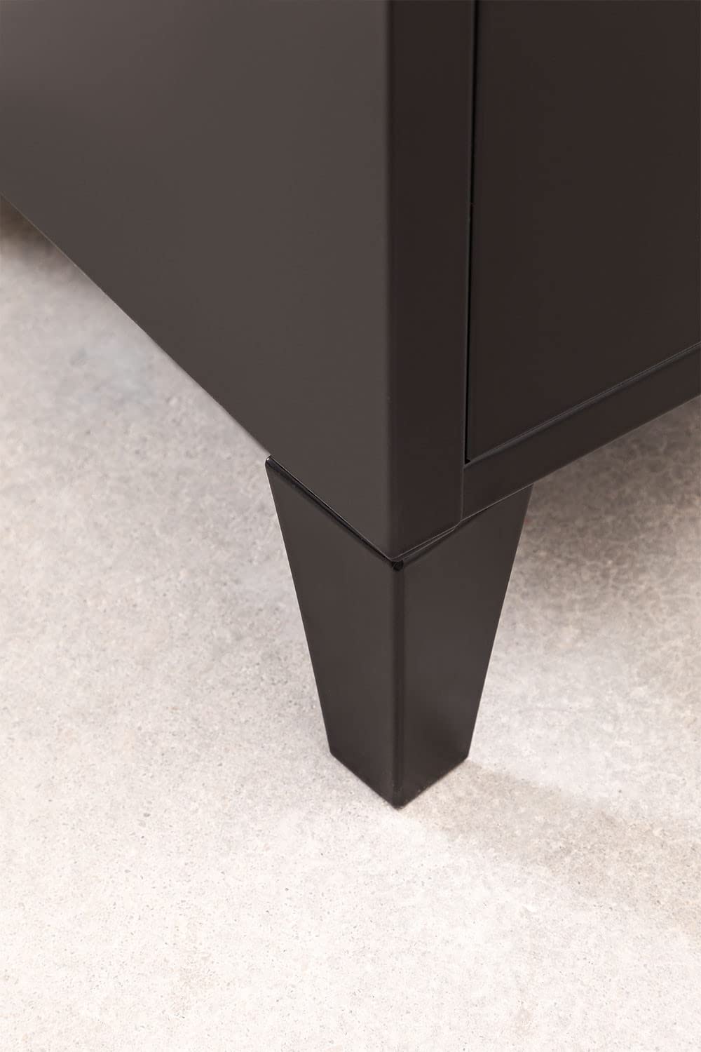 Sklum Pohpli credenza 2 ante 80 cm nera in acciaio