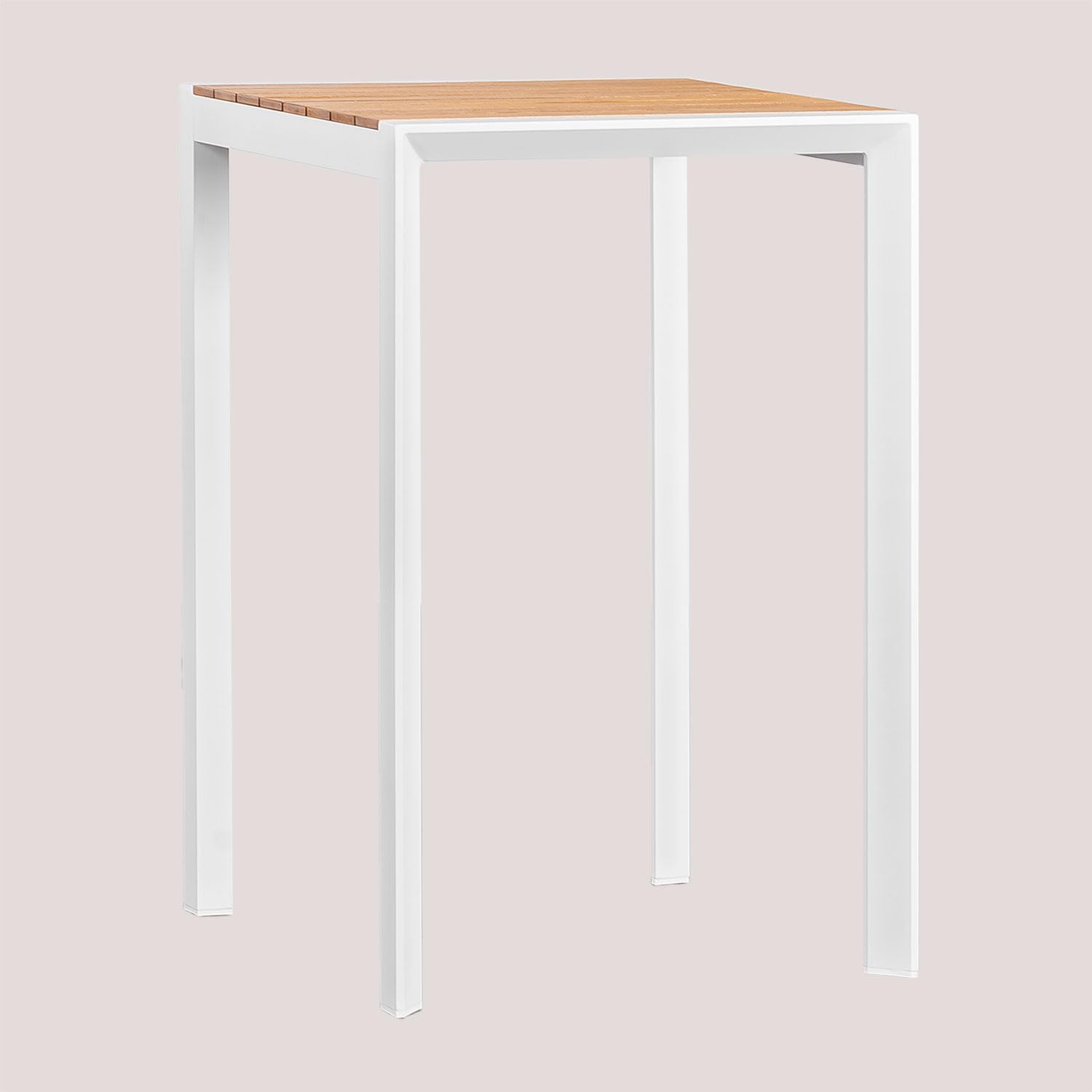 Sklum Archer tavolo bar alto quadrato 70x70 cm bianco