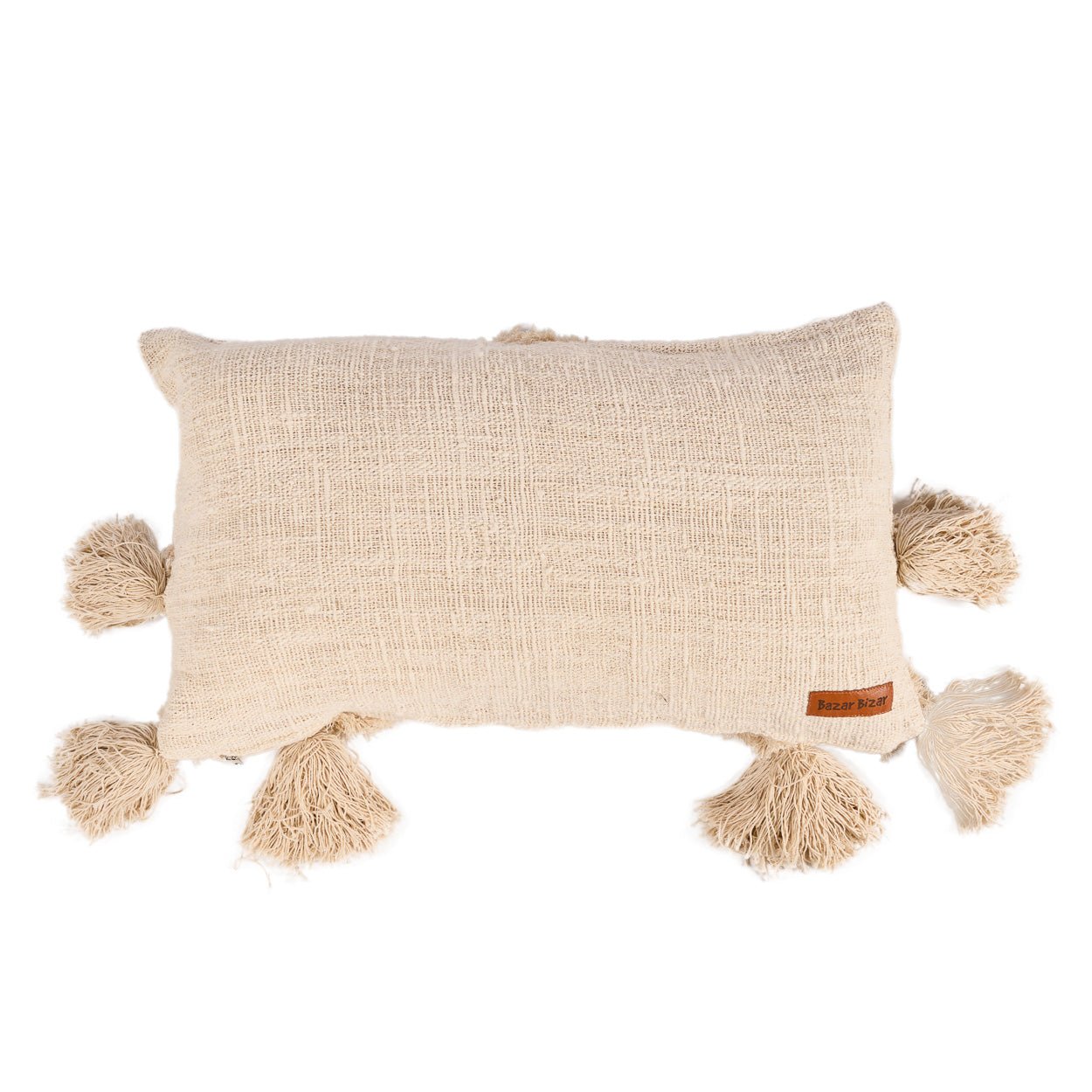 Bambua Nomad federa cuscino crema cotone con nappe