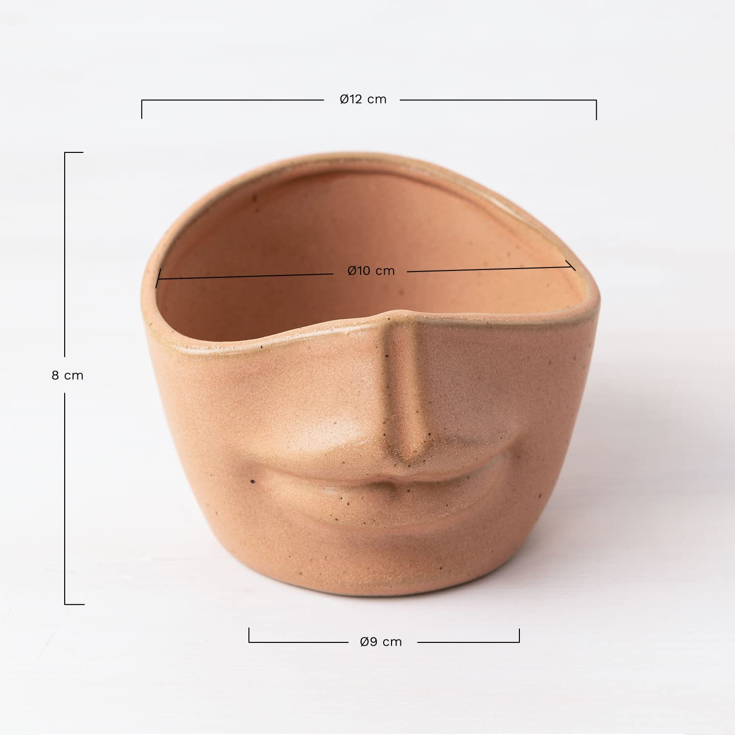Sklum Tanok vaso in ceramica marrone cioccolato Ø12 cm