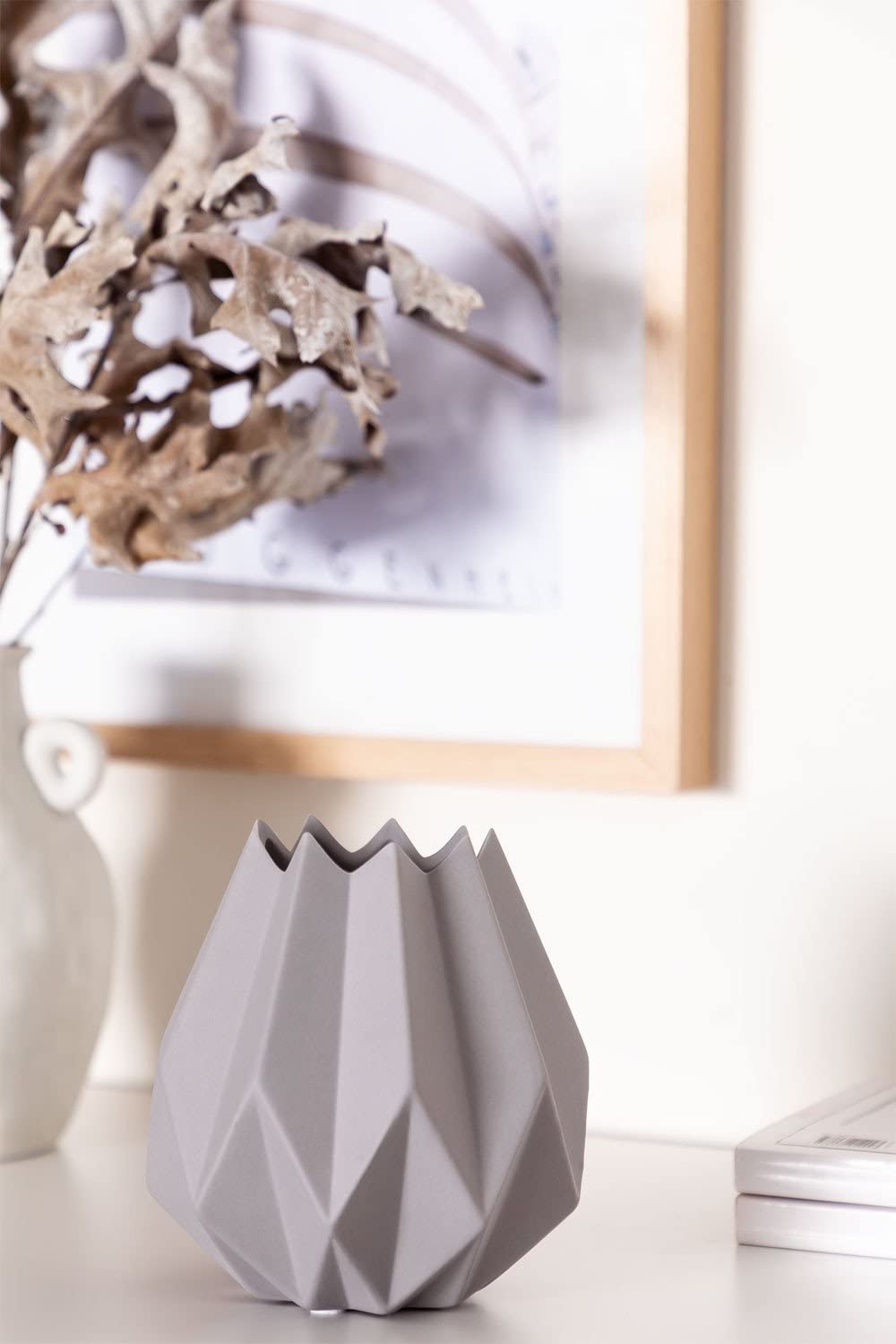 Sklum Omalley vaso in ceramica grigio Ø13 cm