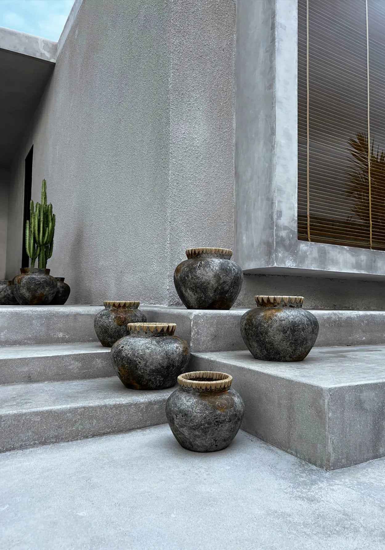Bambua Styly vaso grigio antico S terracotta