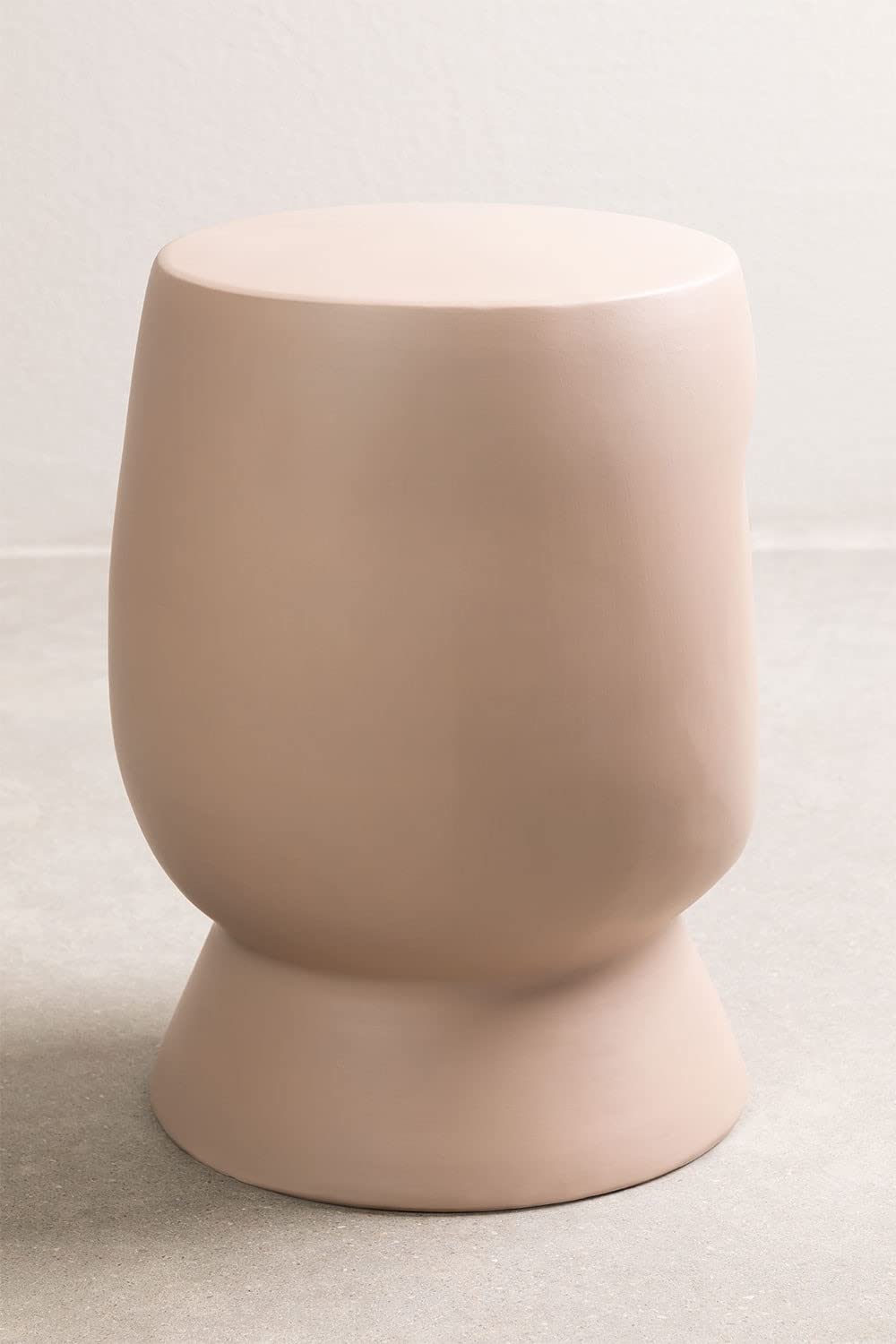 Sklum Otam Tavolino Rotondo in Ceramica Marrone Ø31 cm