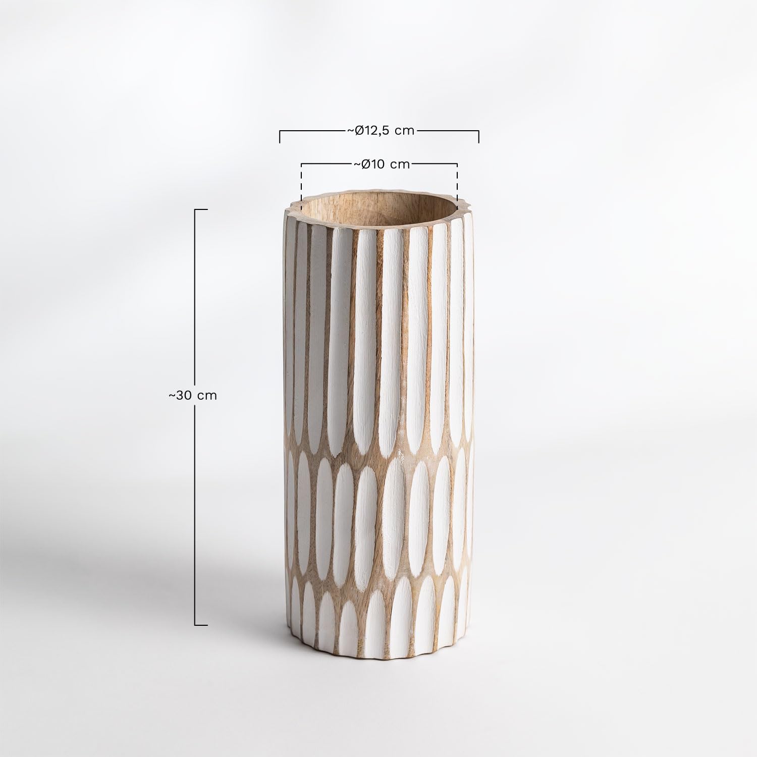 Sklum Dordon 30 cm vaso in legno di mango alto