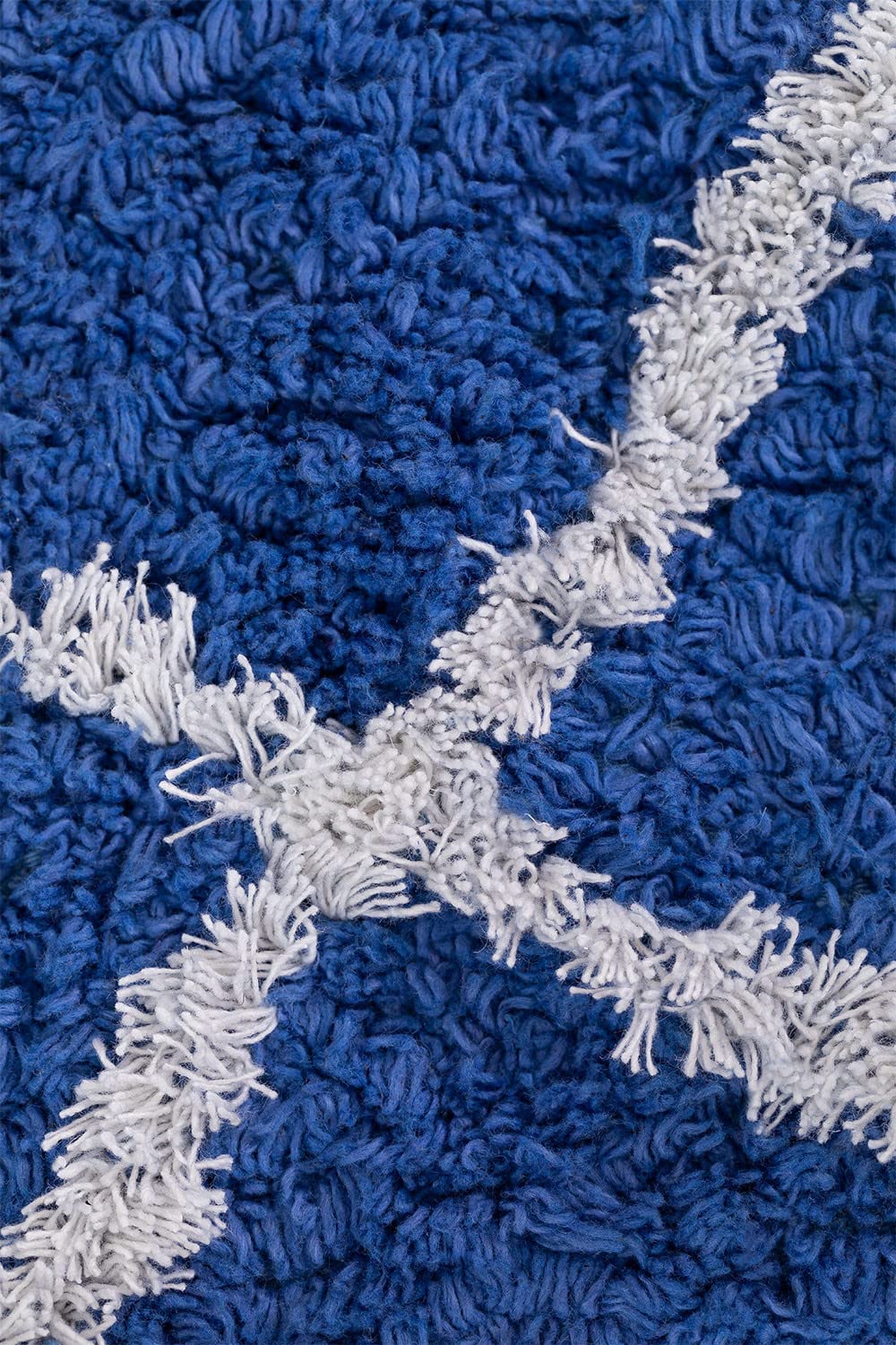 Sklum Vlü tappeto in cotone 204x125 cm blu niagara
