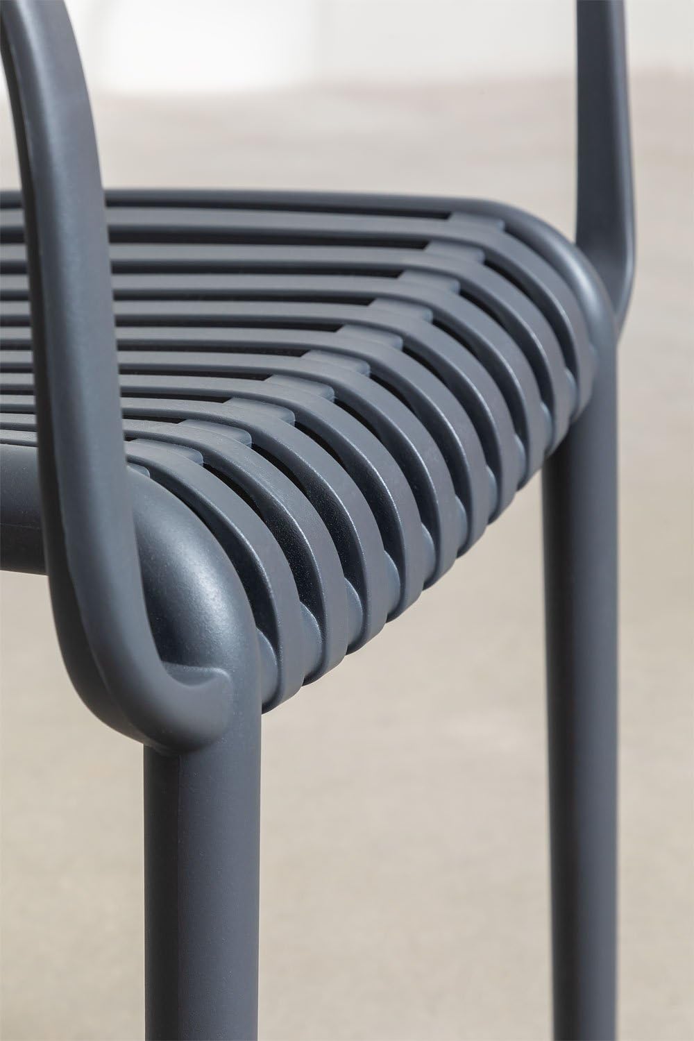 Sklum Wendell Sedia da Giardino con Braccioli Antracite Anti UV