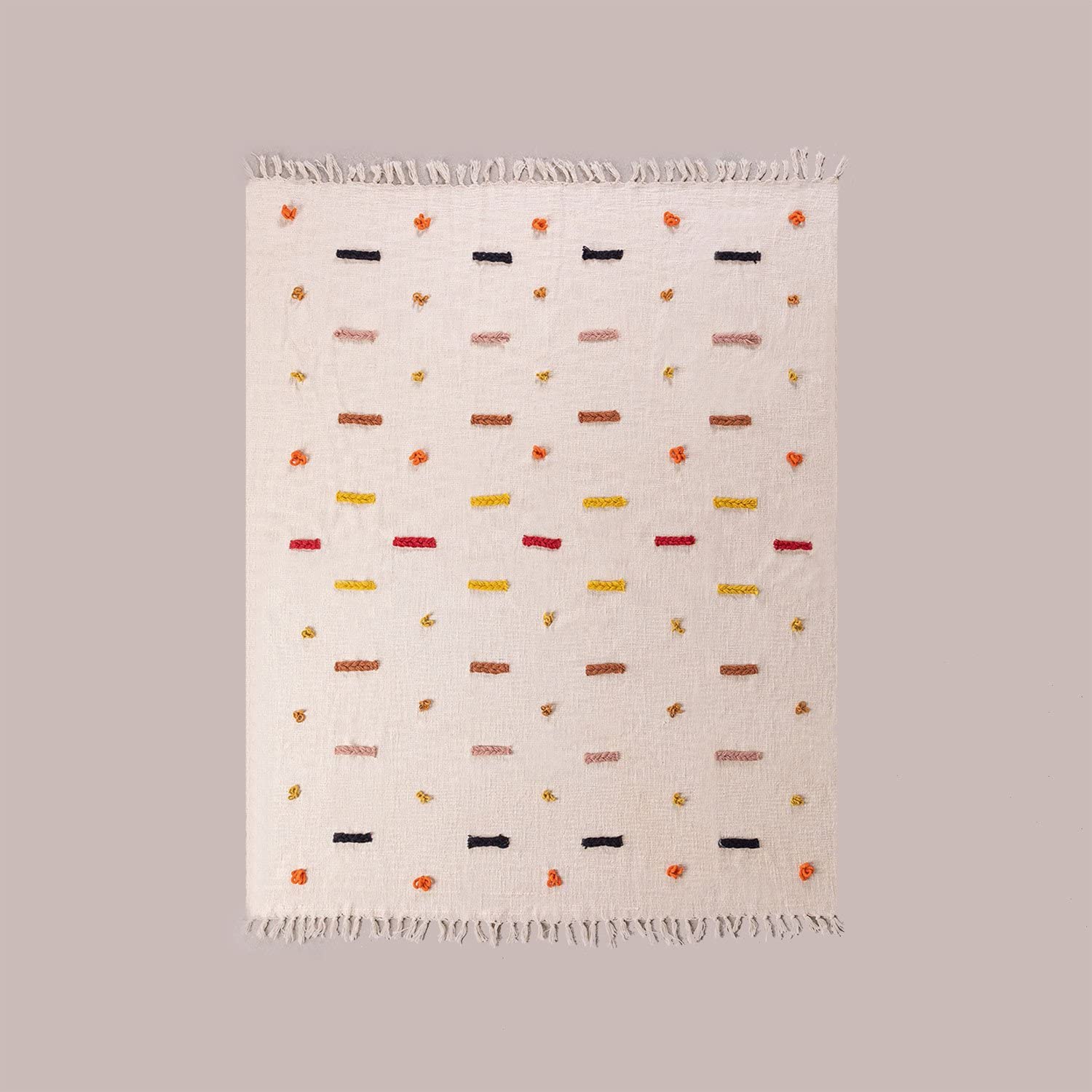 Sklum Nanki Plaid in Cotone Multicolor 122x152 cm