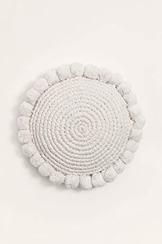 Sklum Yilda cuscino rotondo Ø30 cm cotone con pon pon
