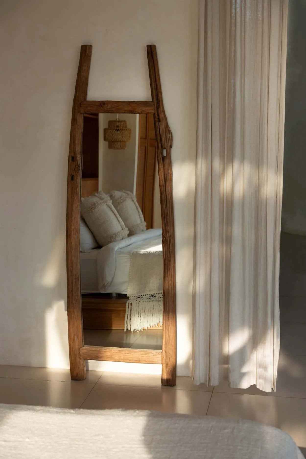 Bambua Fabulook specchio corpo intero naturale teak