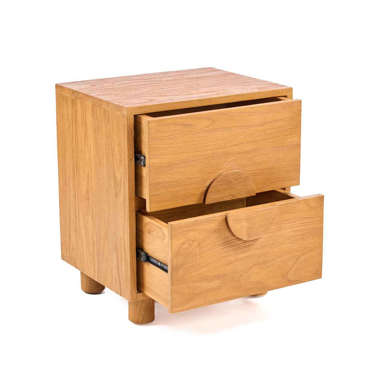 Bambua Eclipse comodino teak naturale 2 cassetti