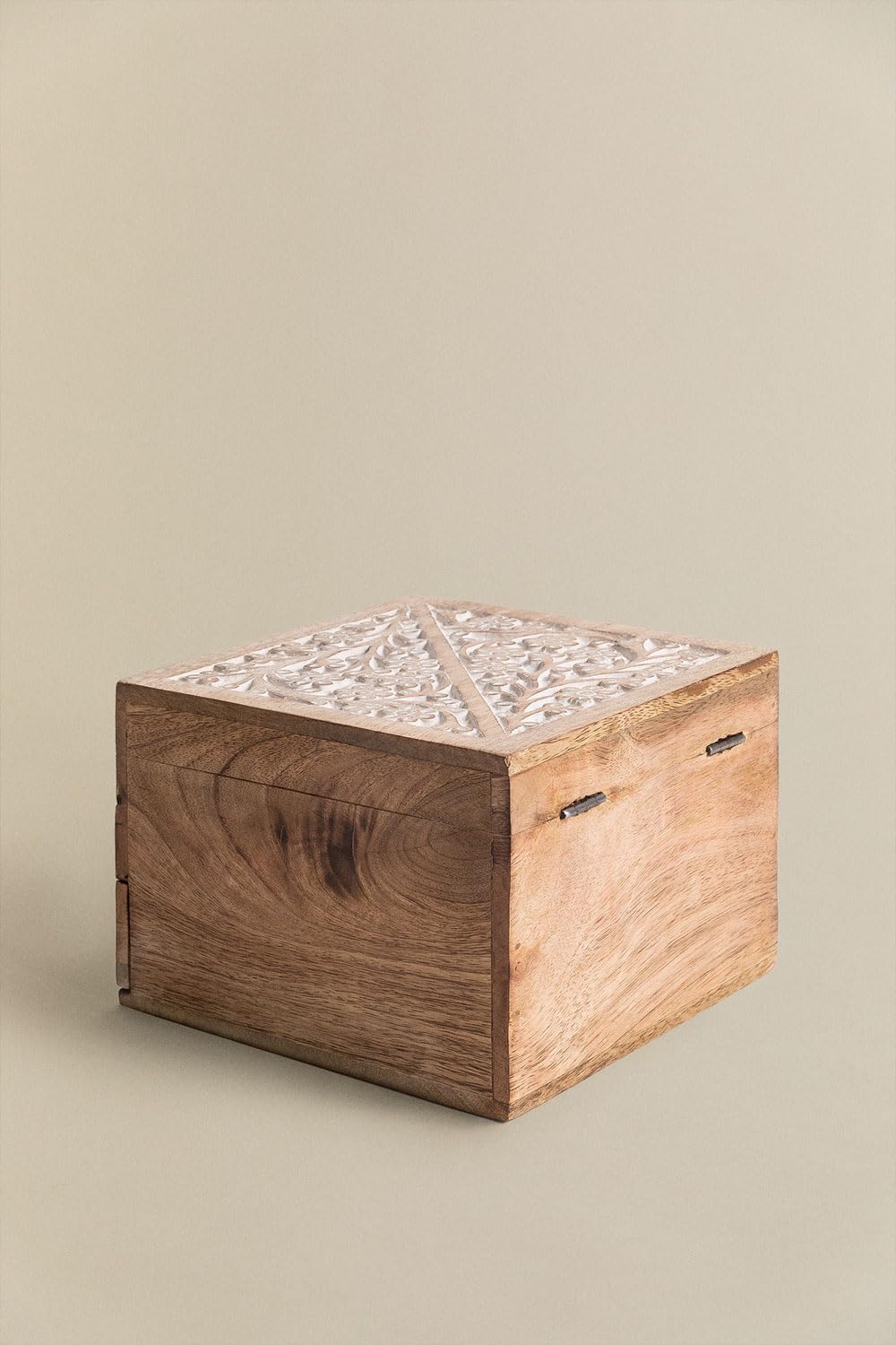 Sklum Gregory portagioie in legno di mango con cassetto