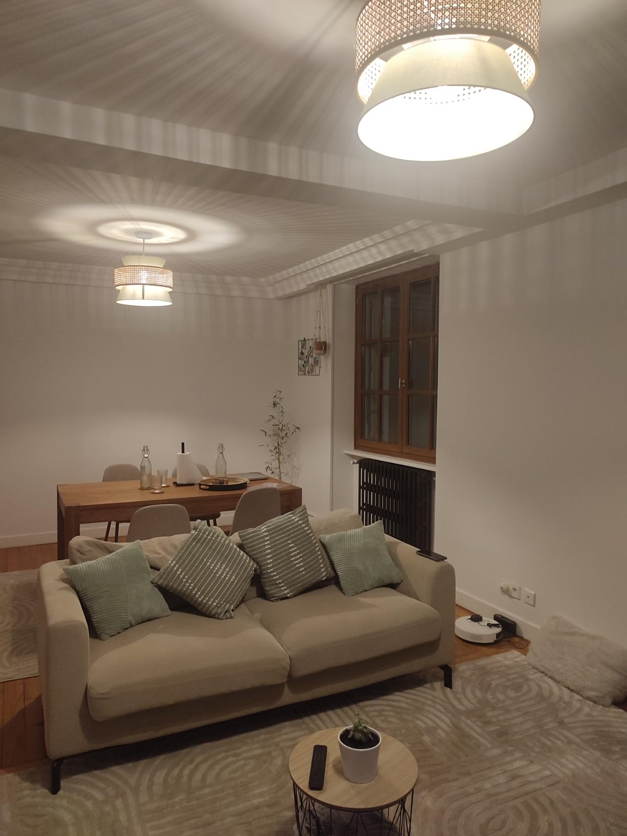 Sklum Yereh lampadario rattan verde kaki Ø40 cm