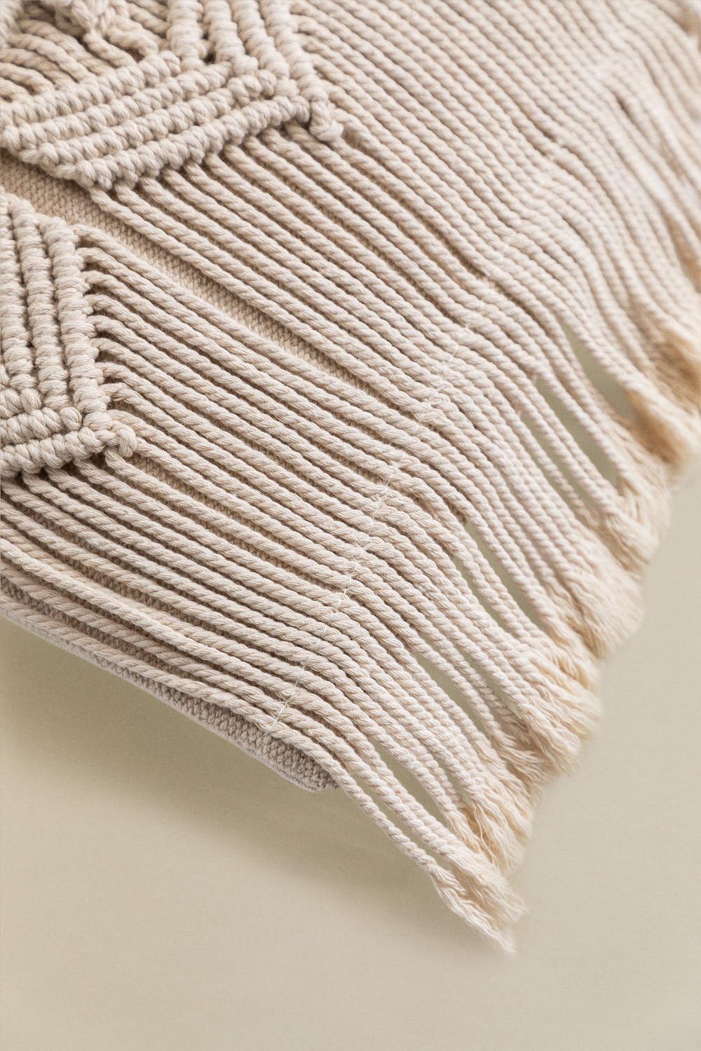 Sklum Mirko Style cuscino quadrato macramè 45x45 beige