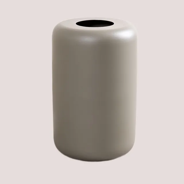Sklum Dehli vaso in metallo verde kaki geometrico 45 cm