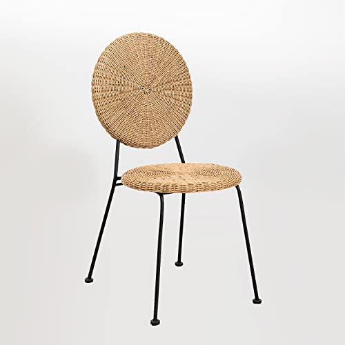 Sklum Venno Sedia da Giardino Natural in Vimini Sintetico