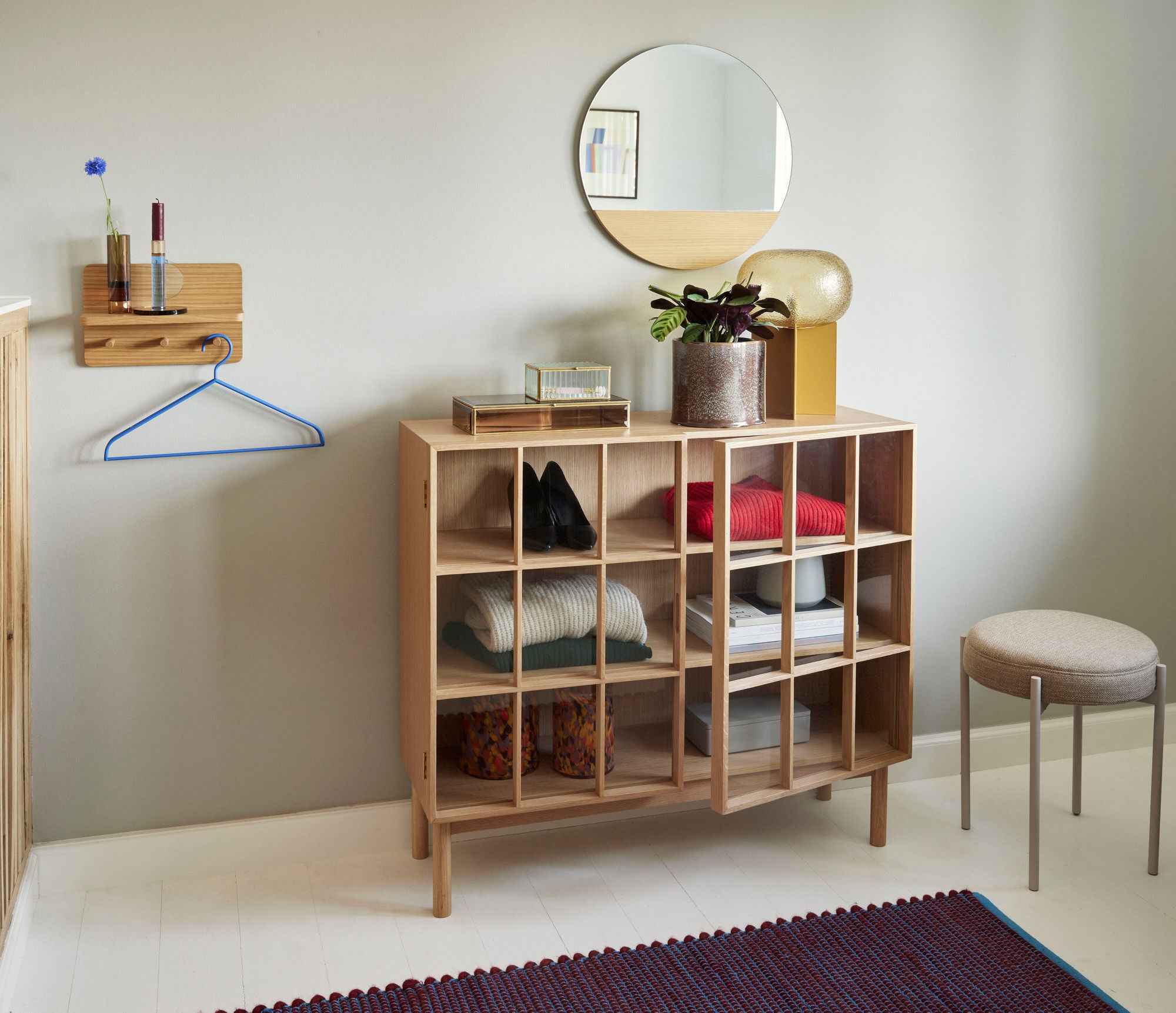 Bambua Shoji Wide Mobile Contenitore Naturale 100x35x90