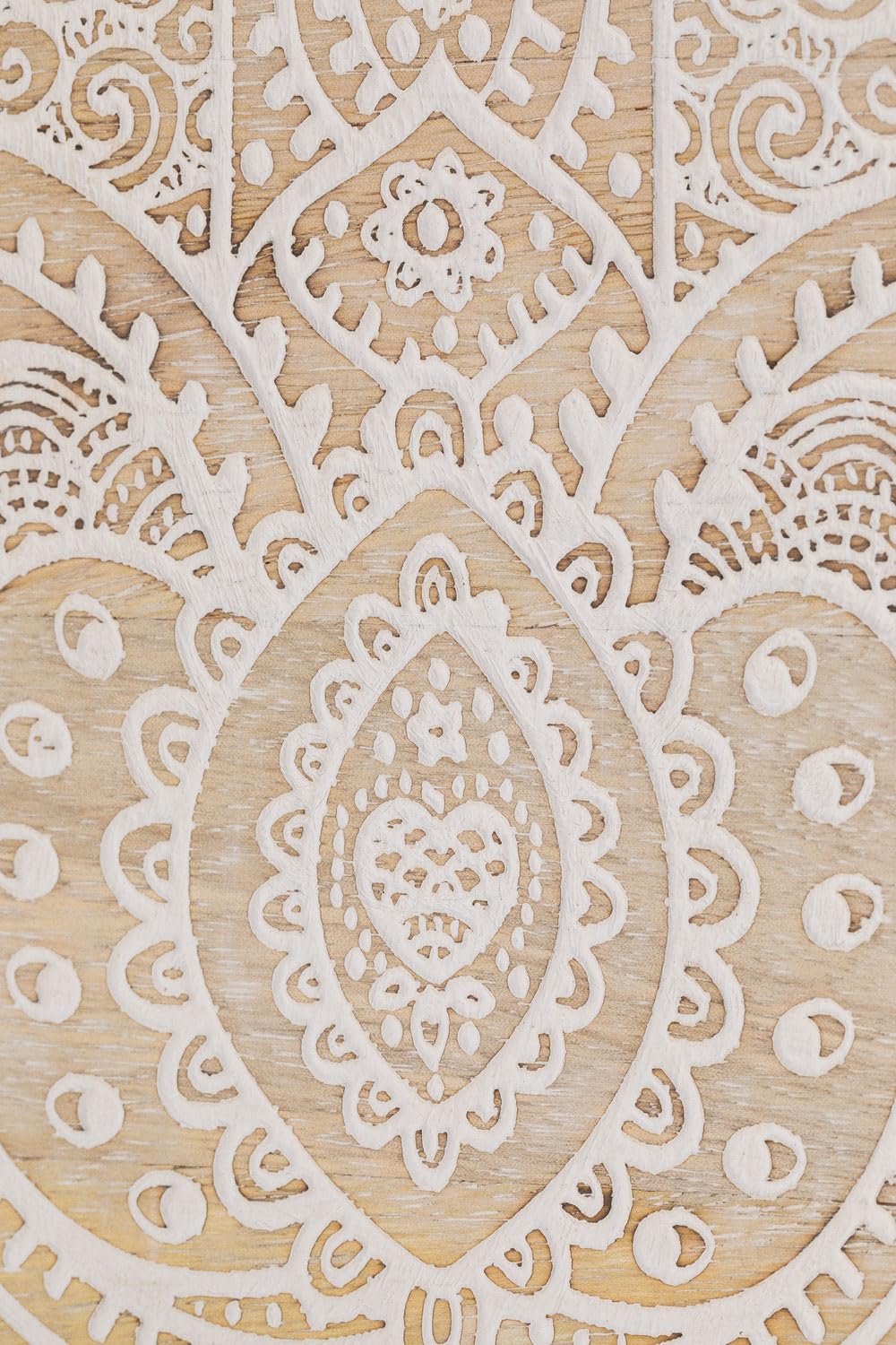 Sklum Biaru Figura Decorativa Legno Mango Bianca