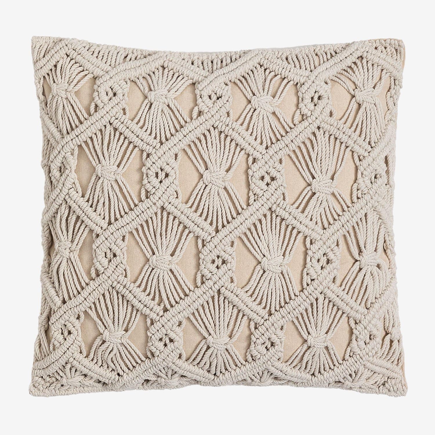 Sklum Istar cuscino quadrato macramè 45x45 cm cotone