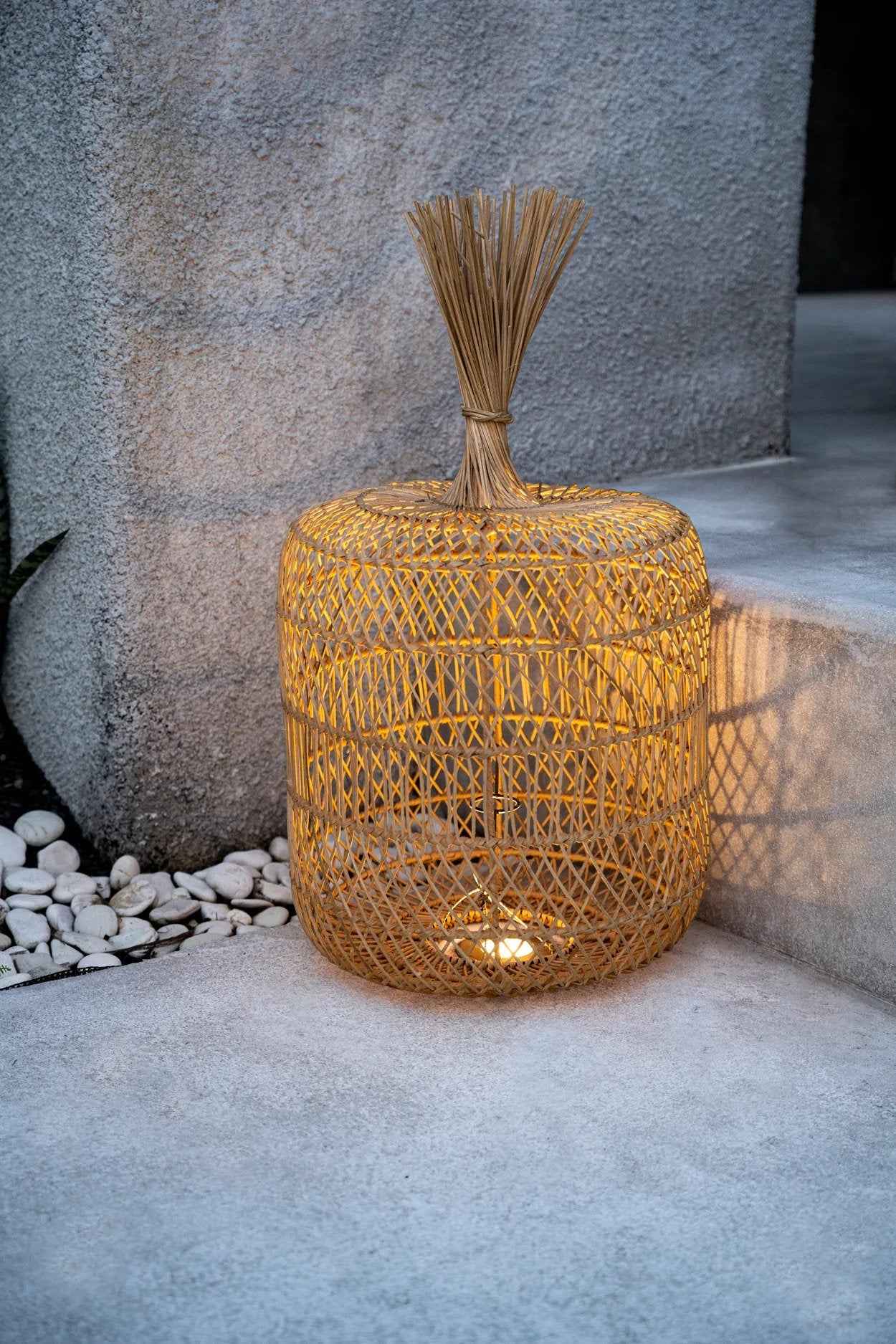 Bambua The Dumpling L lampada rattan naturale