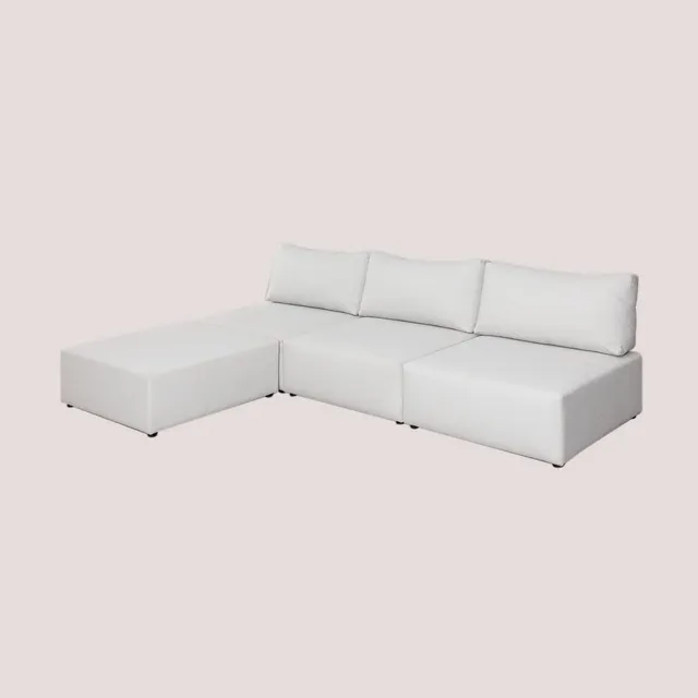 Sklum Kata Divano Componibile 3 Pezzi con Pouf Tessuto