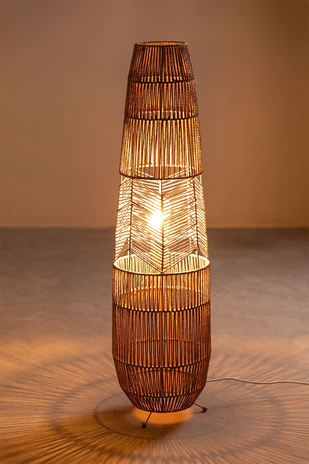 Sklum Menak Lampada da Terra Carta Natural 92 cm