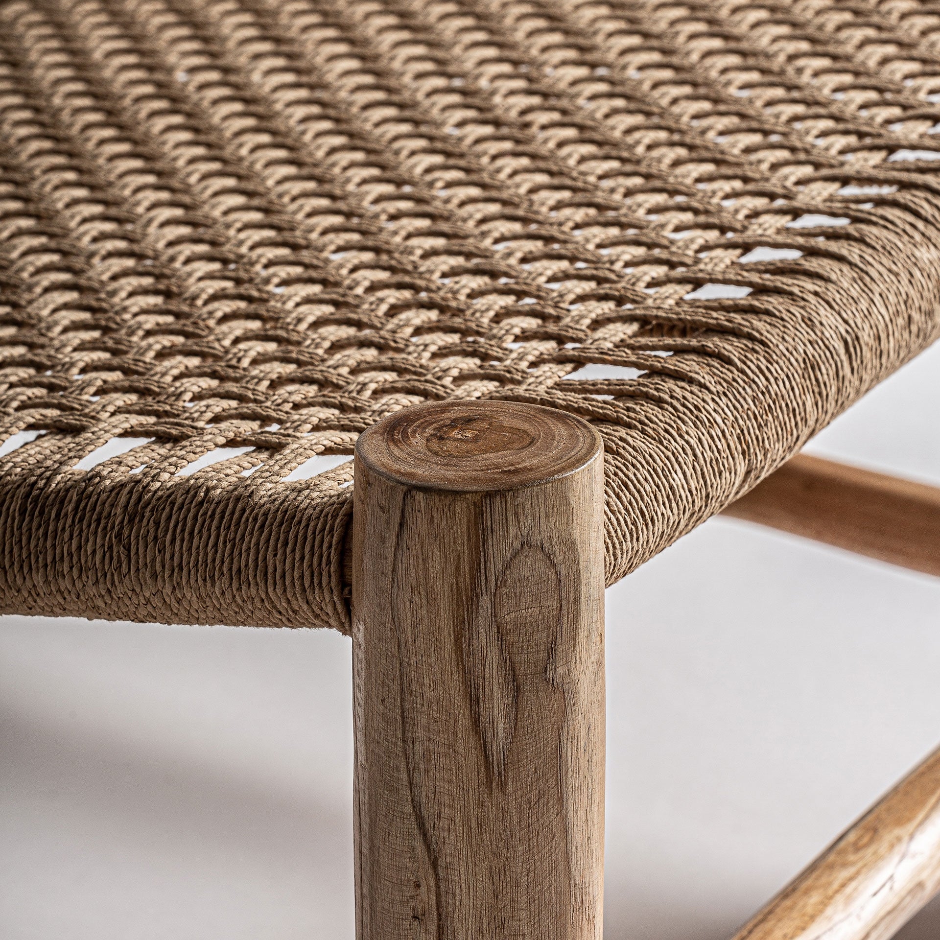 Bambua Mouzaki Poltrona in Teak e Corda Naturale
