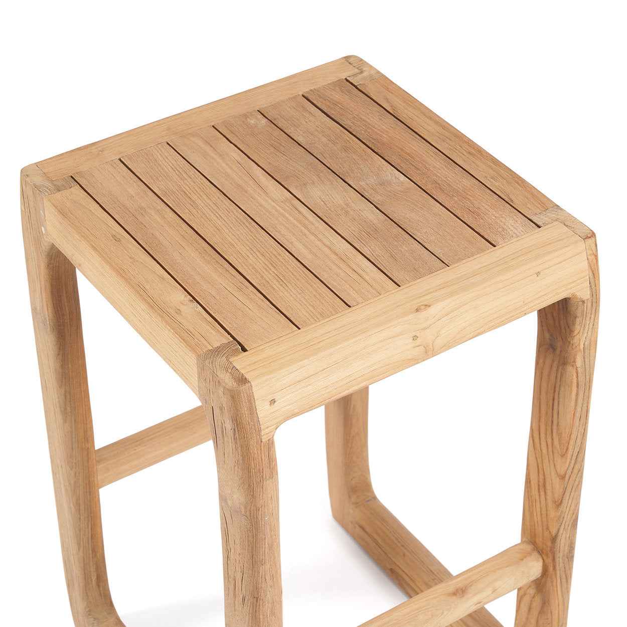 Bambua Ithaca sgabello bar da esterno teak riciclato