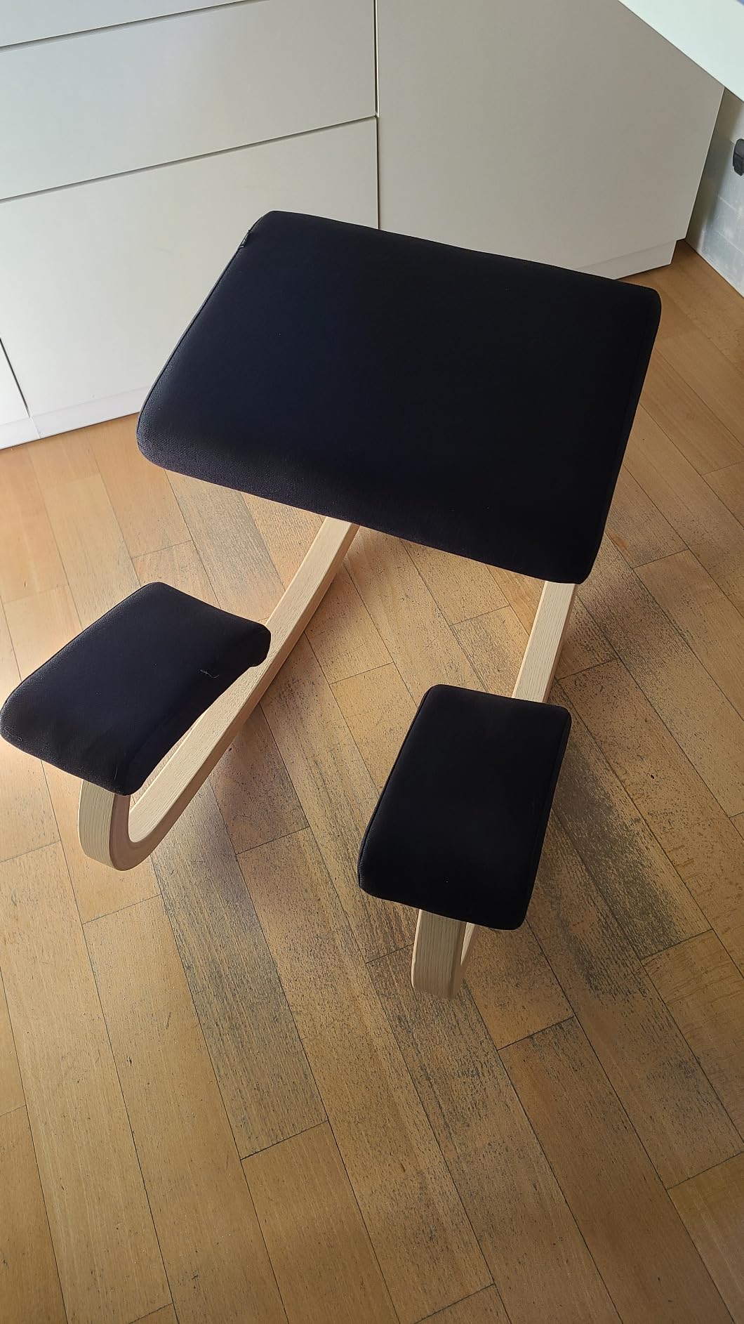 Varier Variable sedia ergonomica naturale blu a dondolo
