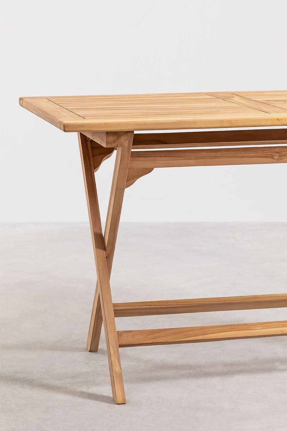 Sklum Pira Tavolo da Giardino 120x70 cm Pieghevole Teak