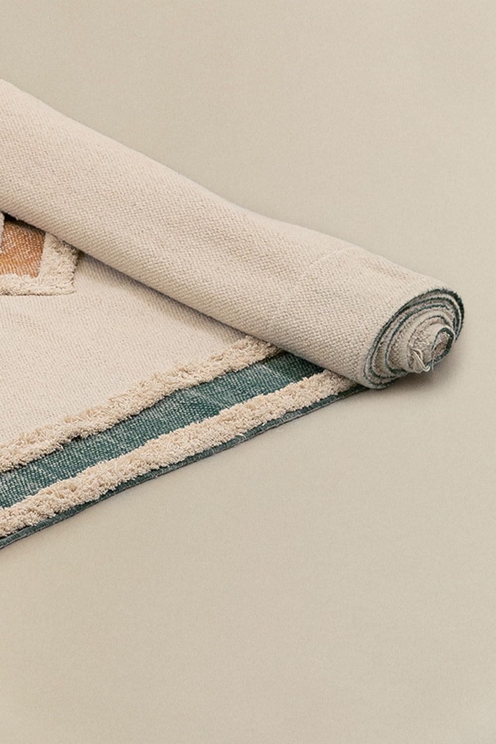 Sklum Derum Tappeto Cotone Beige Crema 185x122 cm