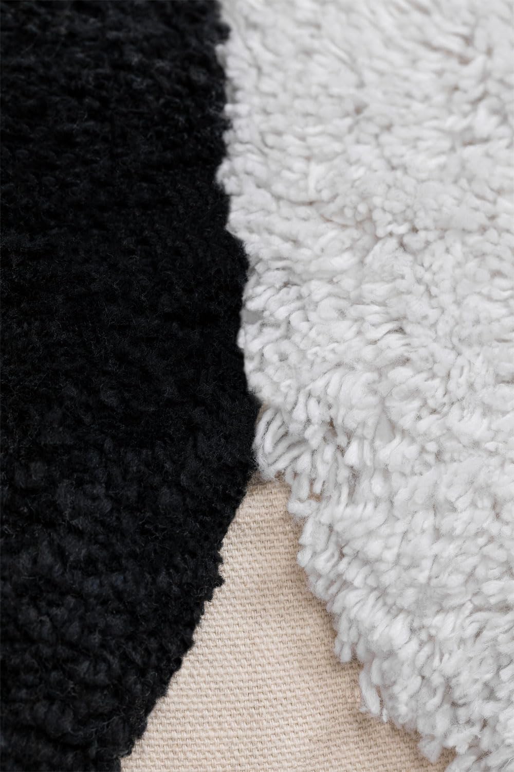 Sklum Lennor cuscino rettangolare cotone 30x50 cm bianco nero