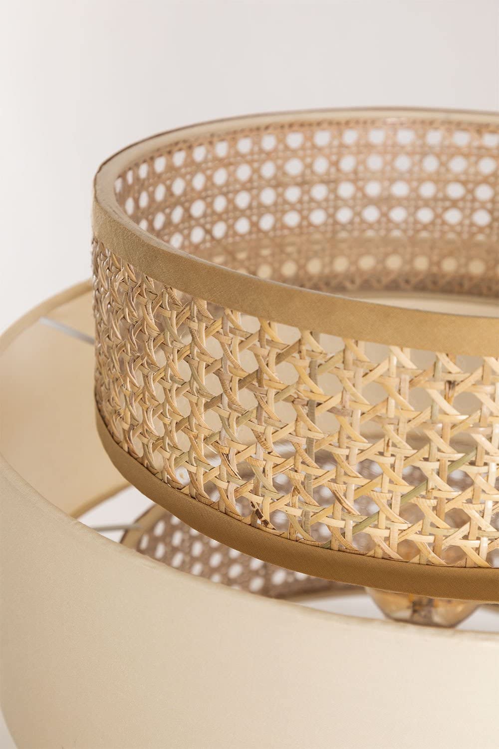 Sklum Satu lampada da terra rattan Ø38 cm E27