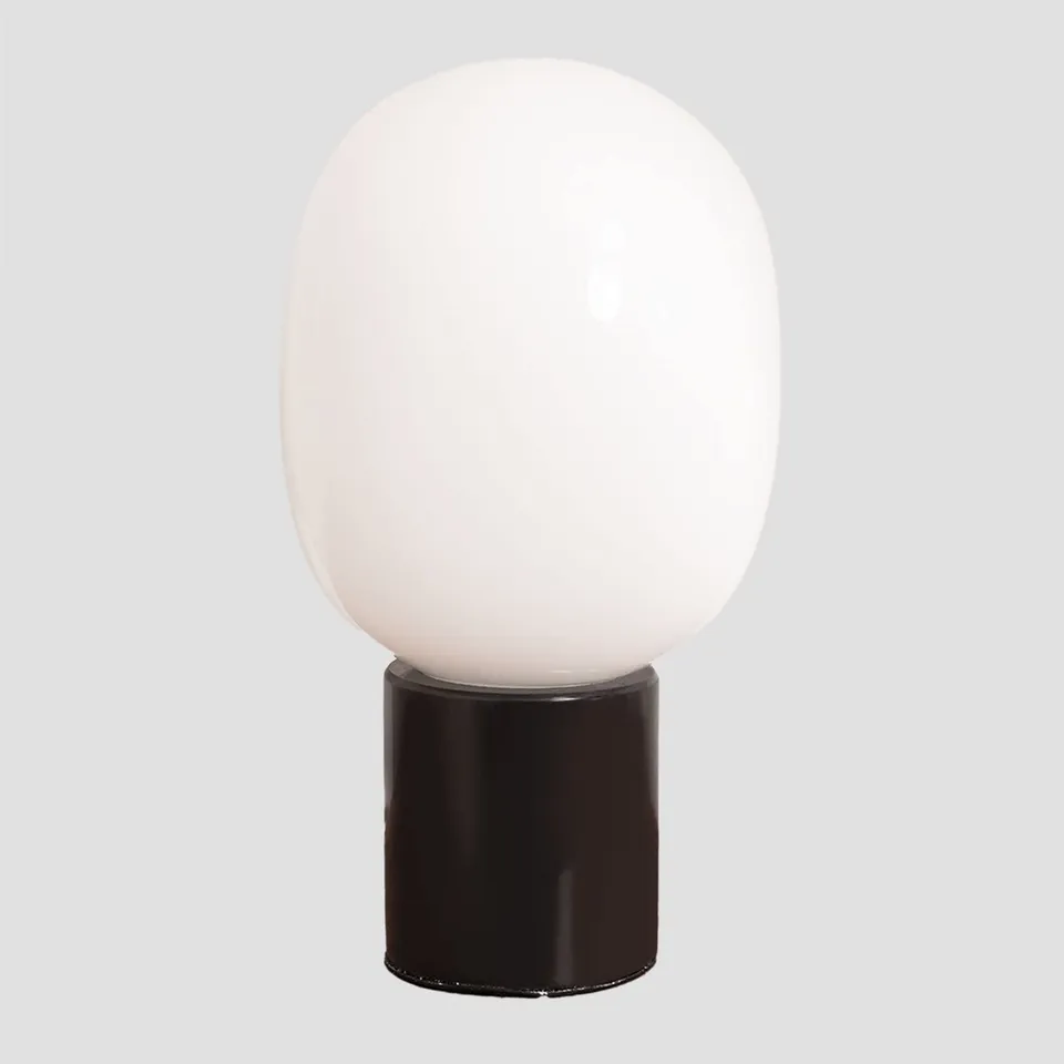 Sklum Bow lampada da tavolo vetro nero Ø15 cm