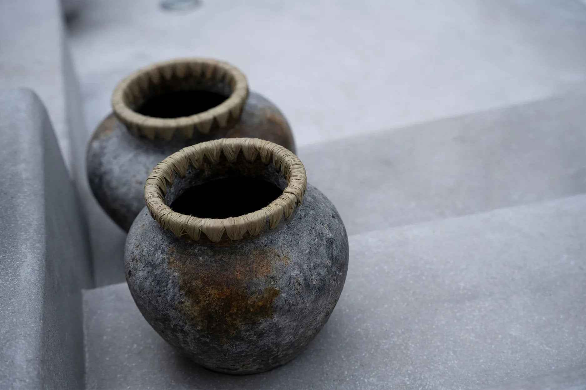 Bambua Styly Vaso Terracotta Grigio L