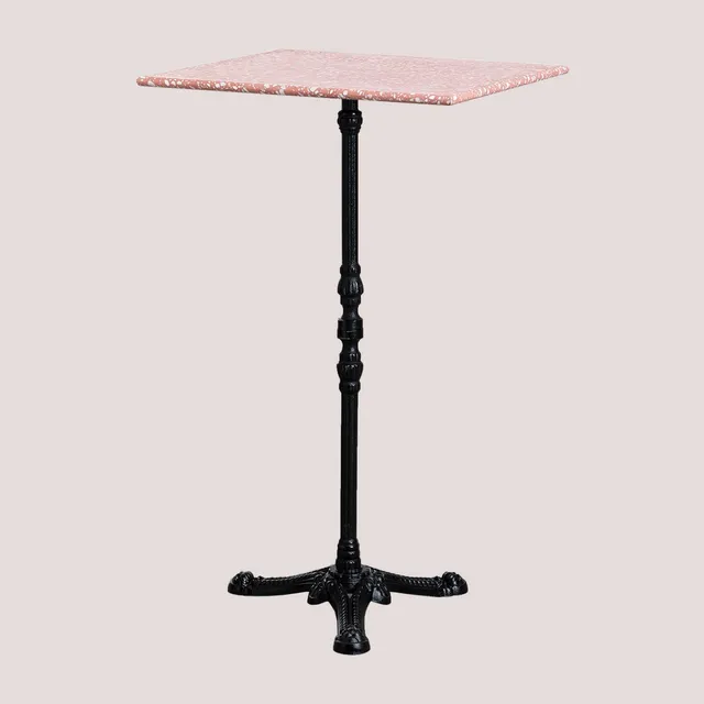 Sklum Vertuo tavolo alto bar terrazzo nero quadrato 60 cm