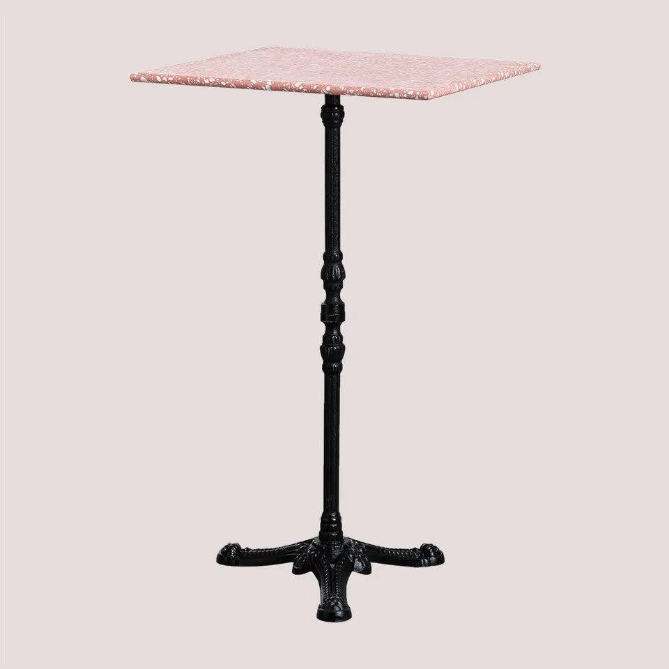 Sklum Vertuo tavolo alto bar terrazzo nero quadrato 60 cm