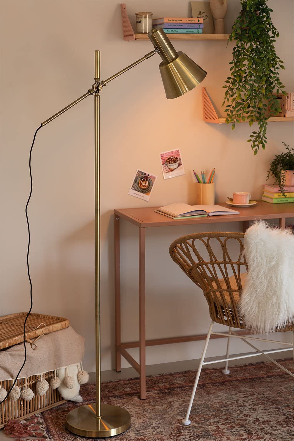 Sklum Yulen lampada terra ottone dorato E27 140 cm