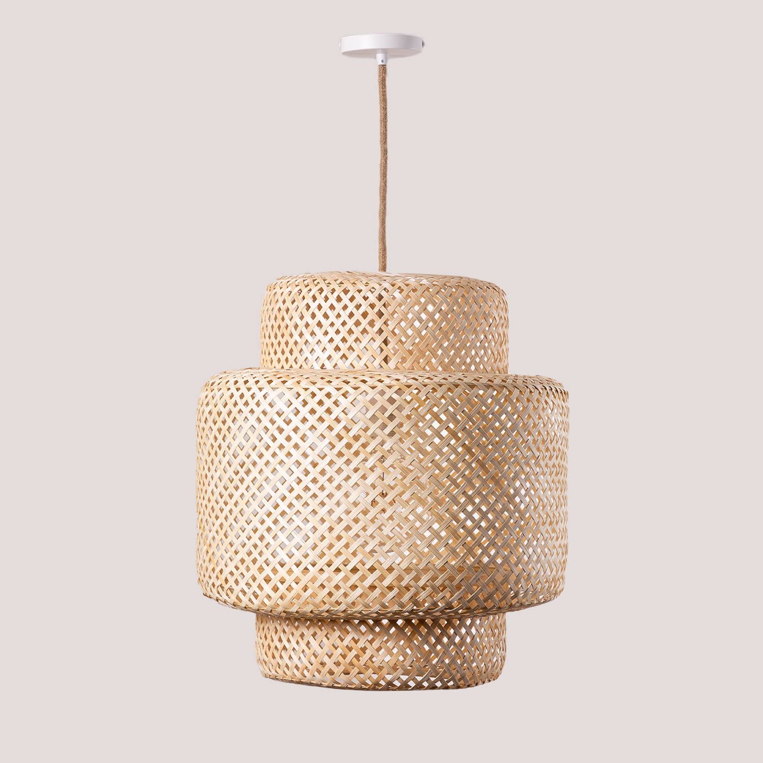 Sklum Lexie lampada a sospensione bambù naturale Ø45 cm