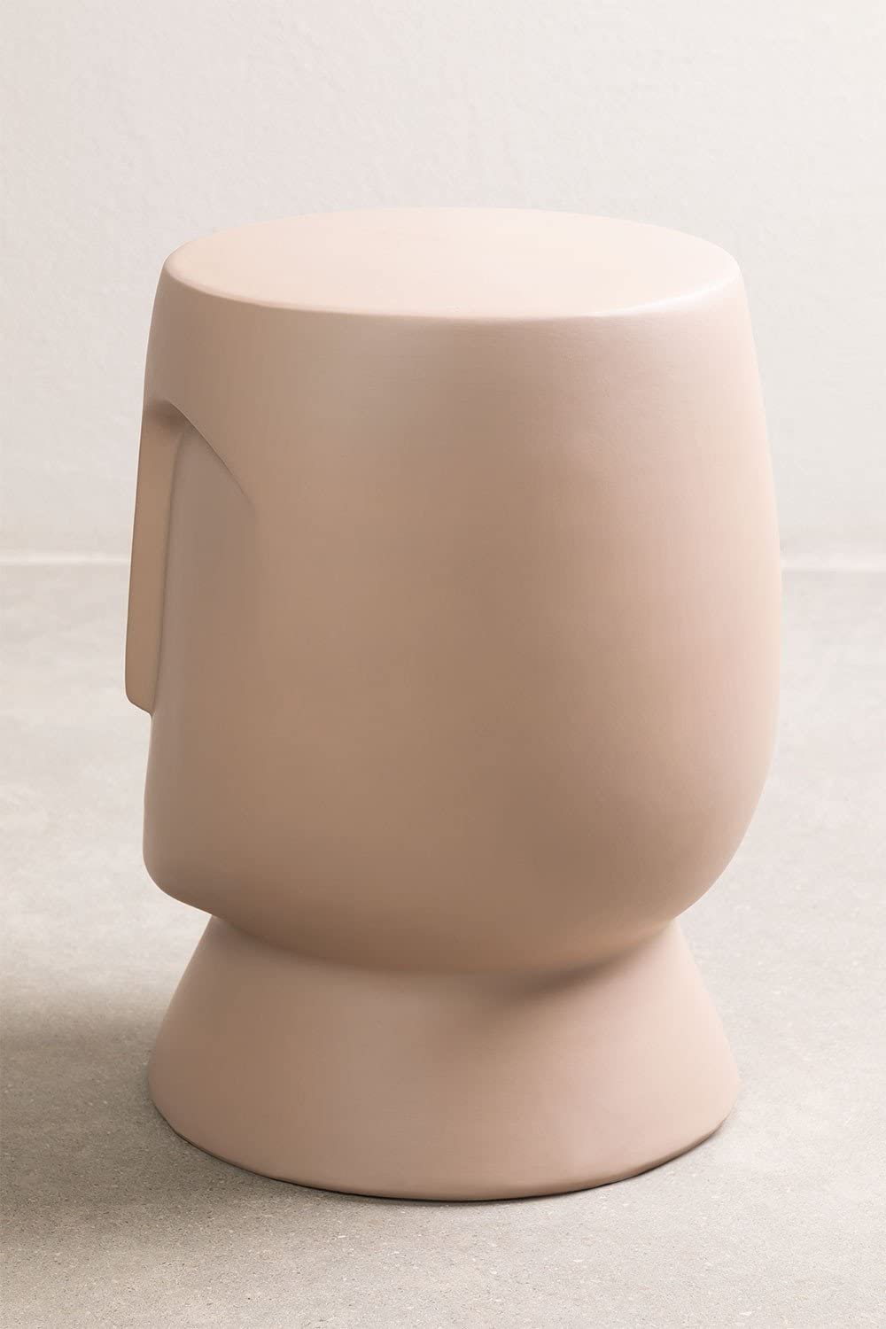 Sklum Otam Tavolino Rotondo in Ceramica Marrone Ø31 cm