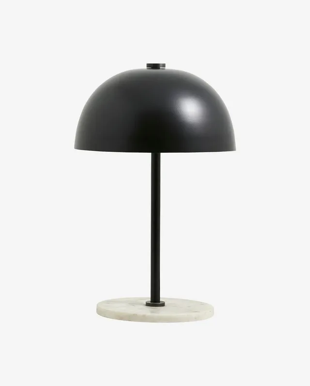 Bambua Kita lampada da tavolo nero base marmo