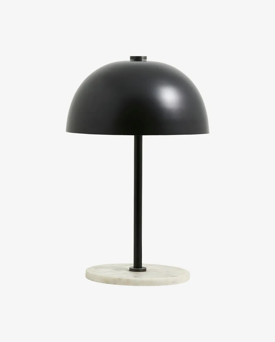 Bambua Kita lampada da tavolo nero base marmo