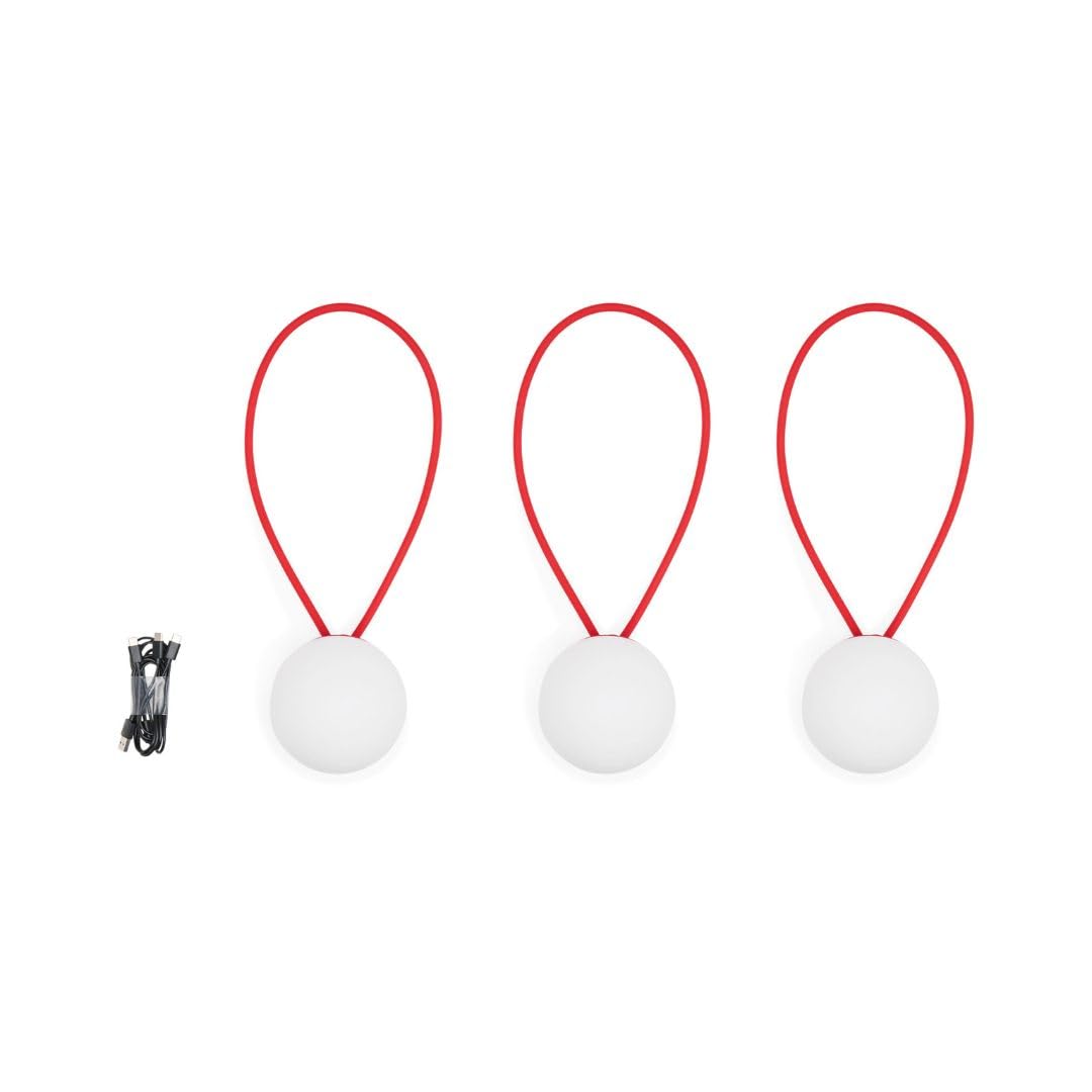 Fatboy Bolleke Mini Lampada LED 3pz Rossa Dimmerabile