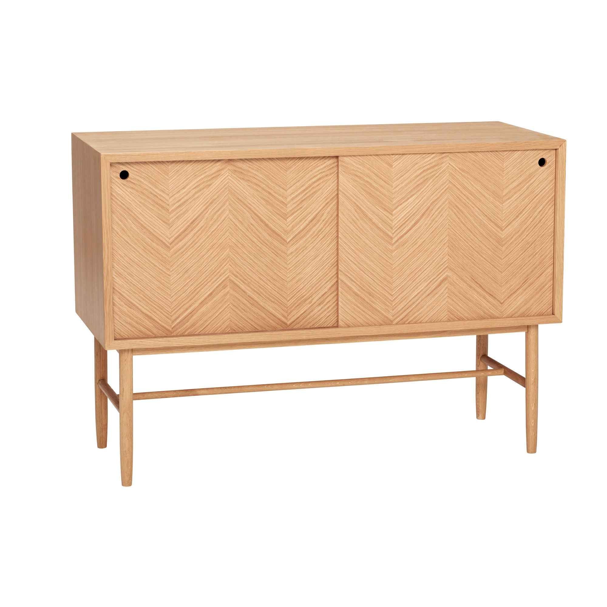 Bambua Herringbone Dresser Sliding Doors cassettiera naturale